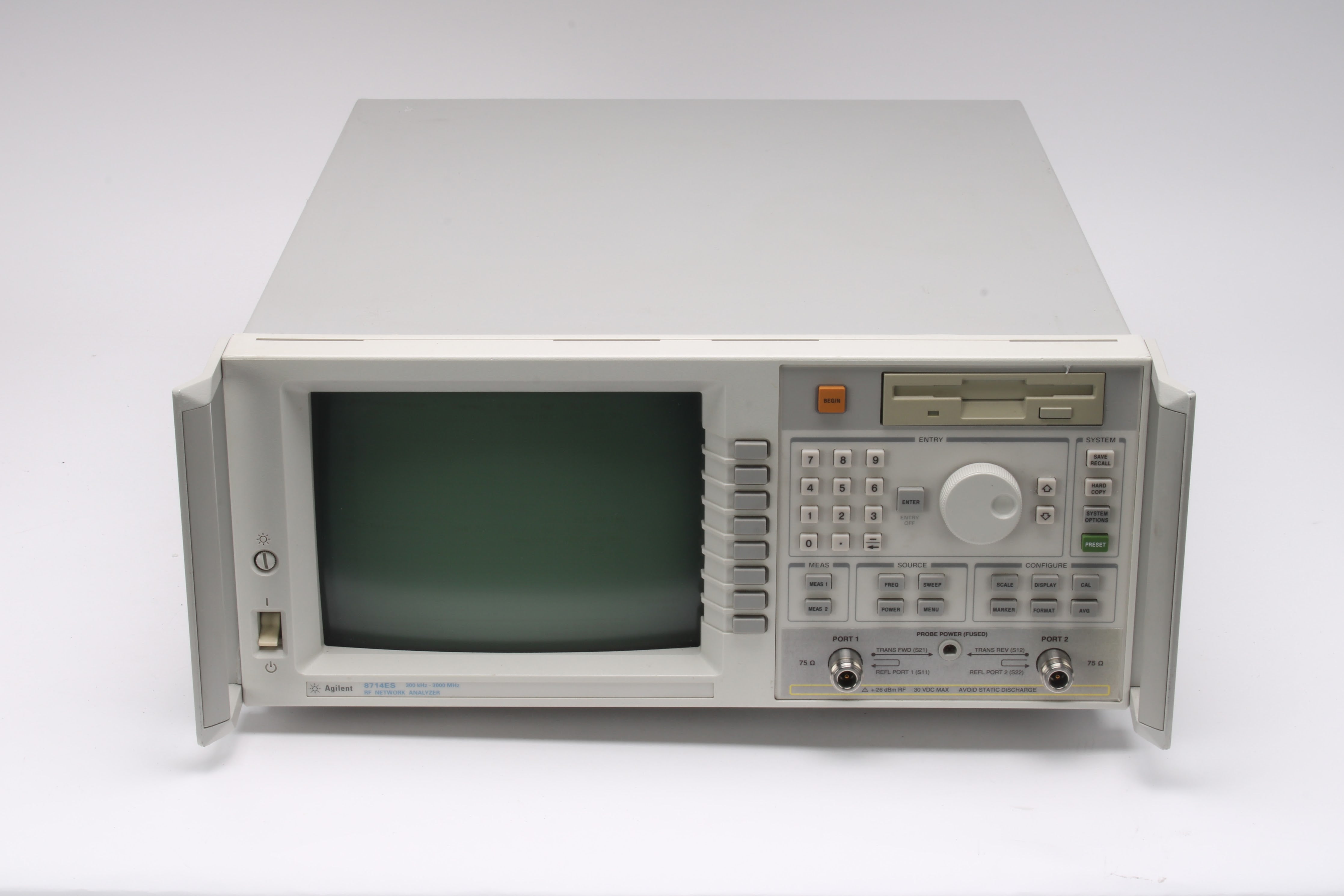 Agilent 8714ES RF Vector Network Analyzer, 300kHz to 3GHz - 75ohm Opti