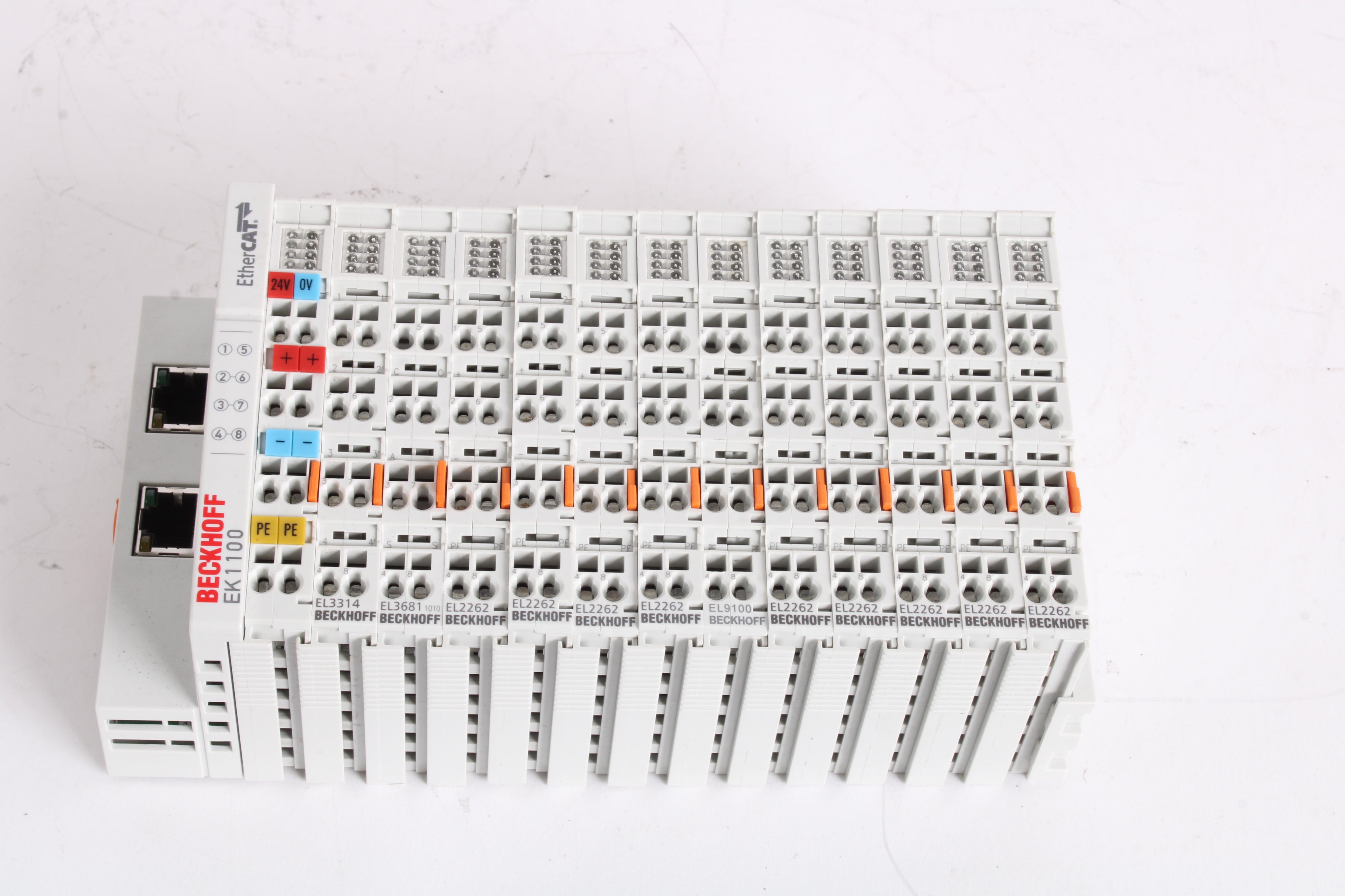 Beckhoff EK1100 EtherCAT W/ EL3314, EL3681, 9x EL2262, EL9100, EL9011 ...