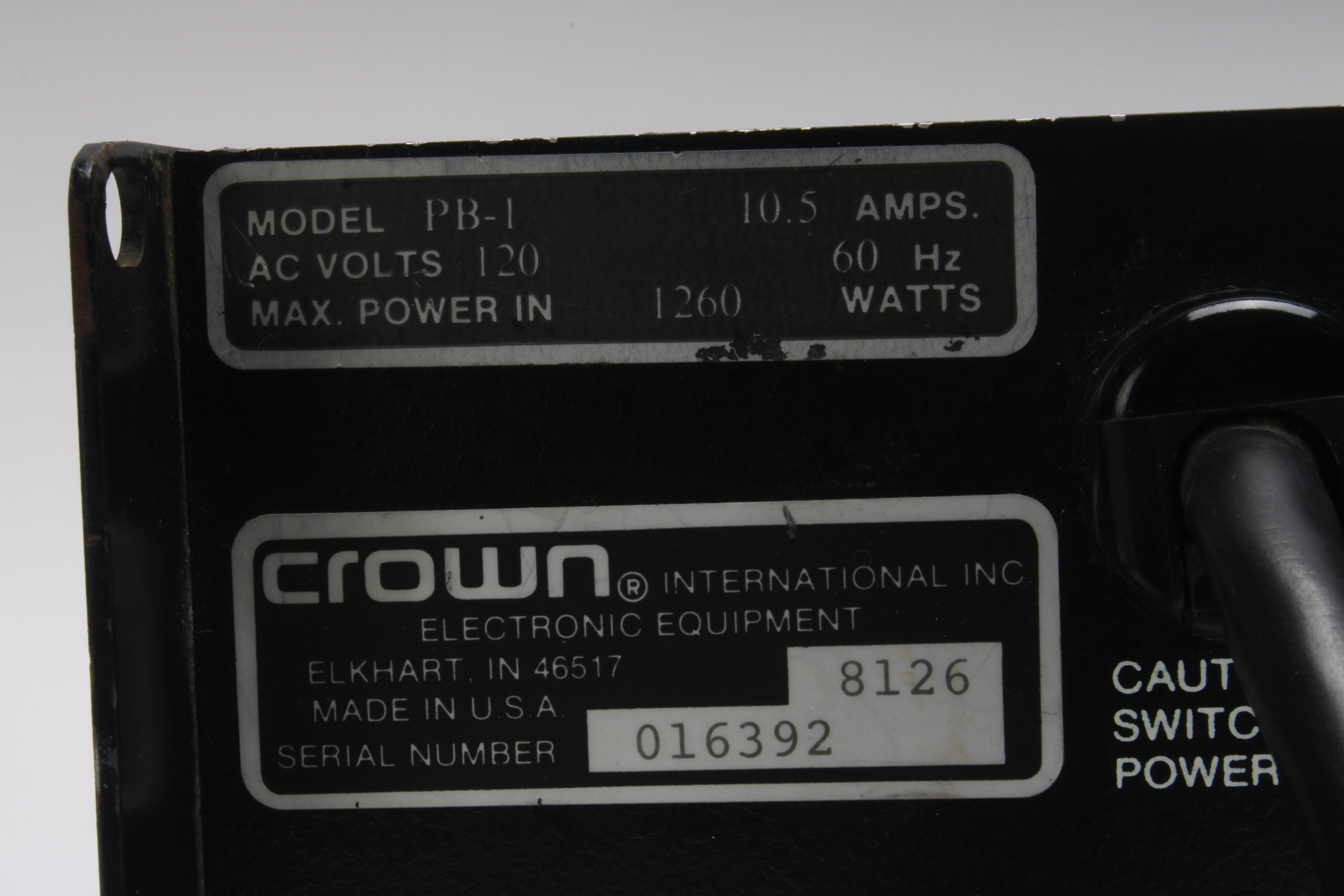 Crown Power Base 1 2024 ~ 2-Channel Power Amplifier ~ PB-1 ~ Made in USA ~ Works