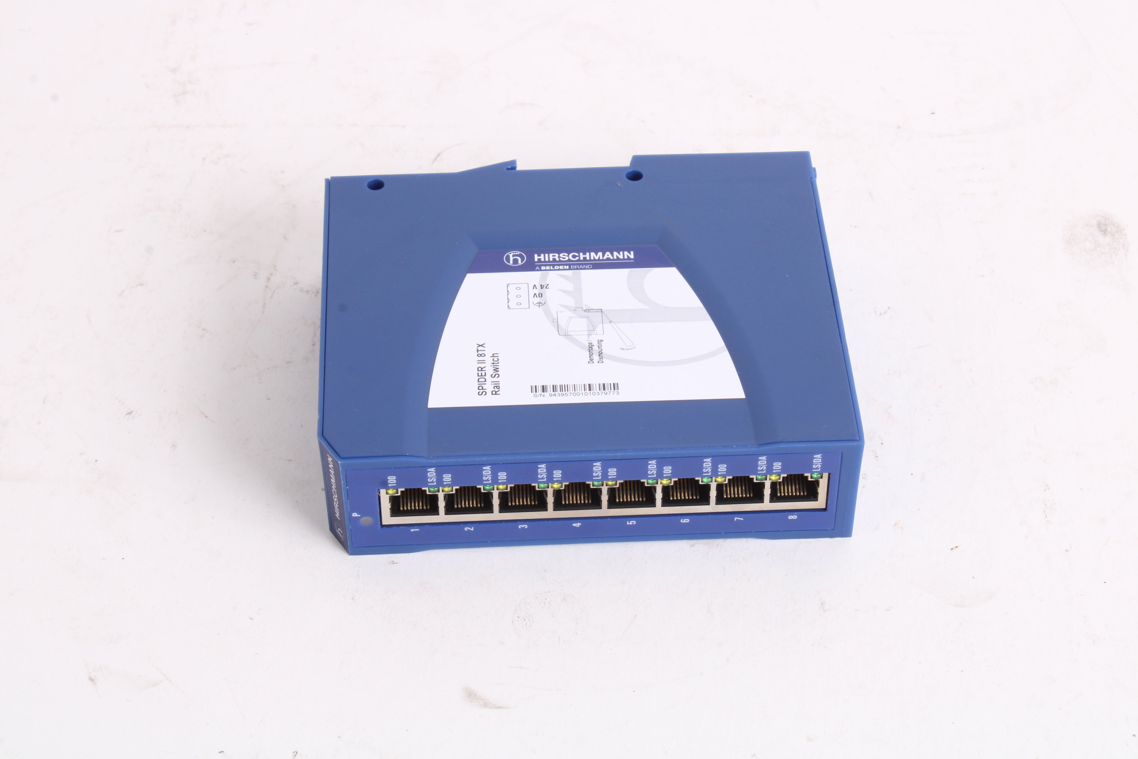 Hirschmann Spider II 8TX PoE Rail Switch 24V – NTC Tech