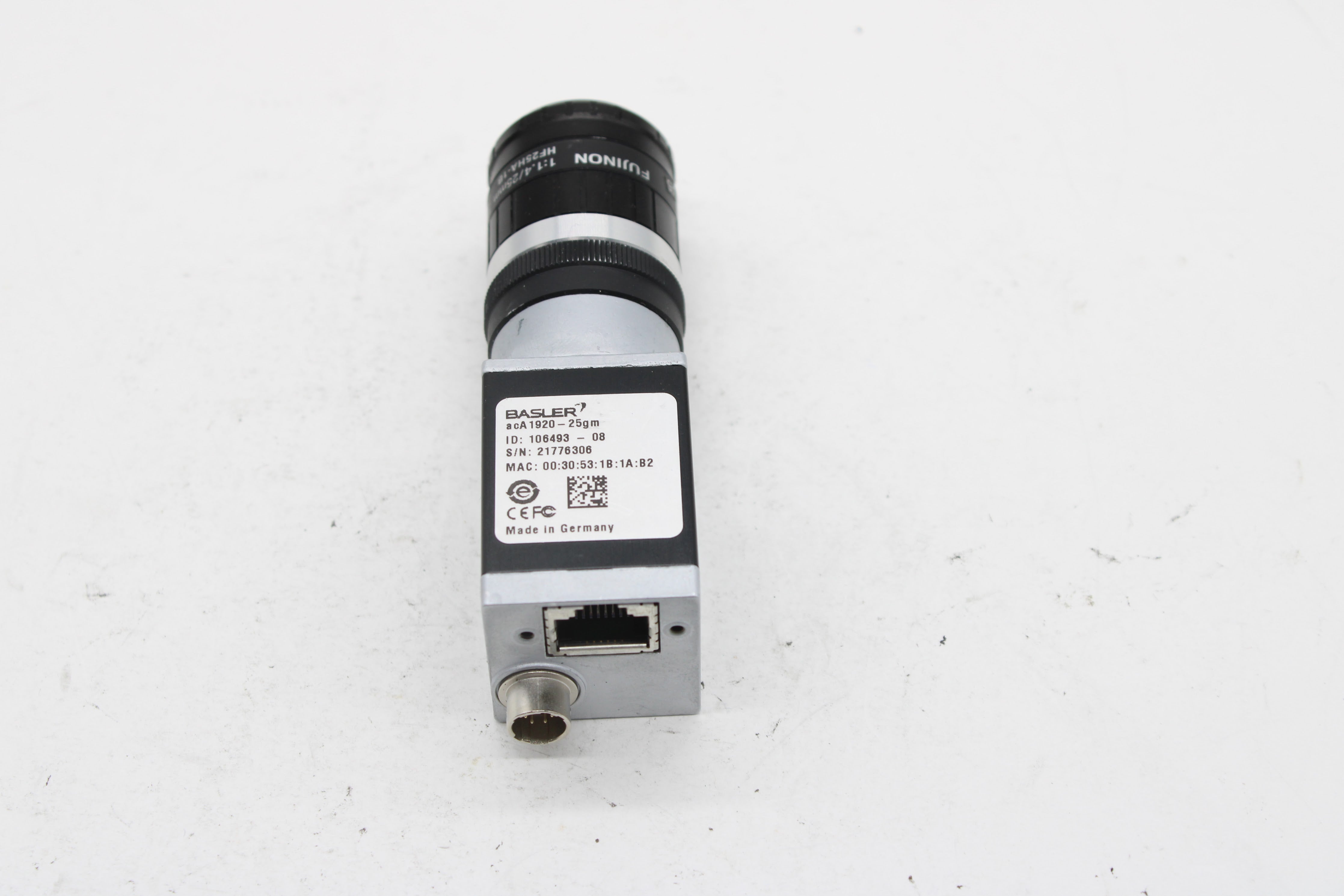 国産低価(値下げ)Made in Germany BASLER ace Classicエリアスキャンカメラ 104845-12 / モリテックス 2メガピクセルマクロレンズ付き プロ用、業務用