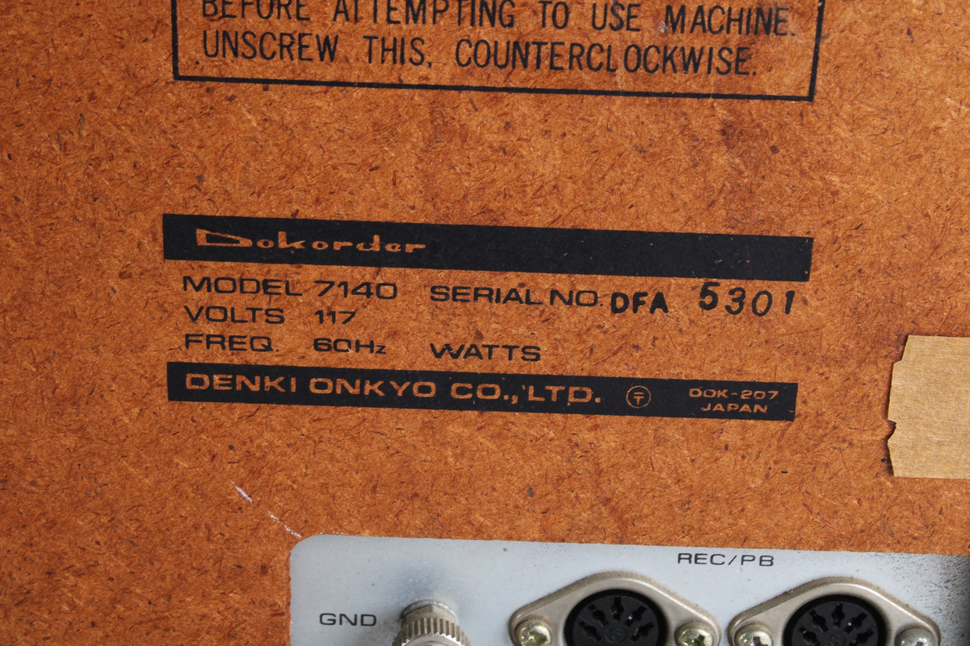 Denki Onkyo Dokorder 7140 Reel To Reel - AS IS For Parts – NTC Tech