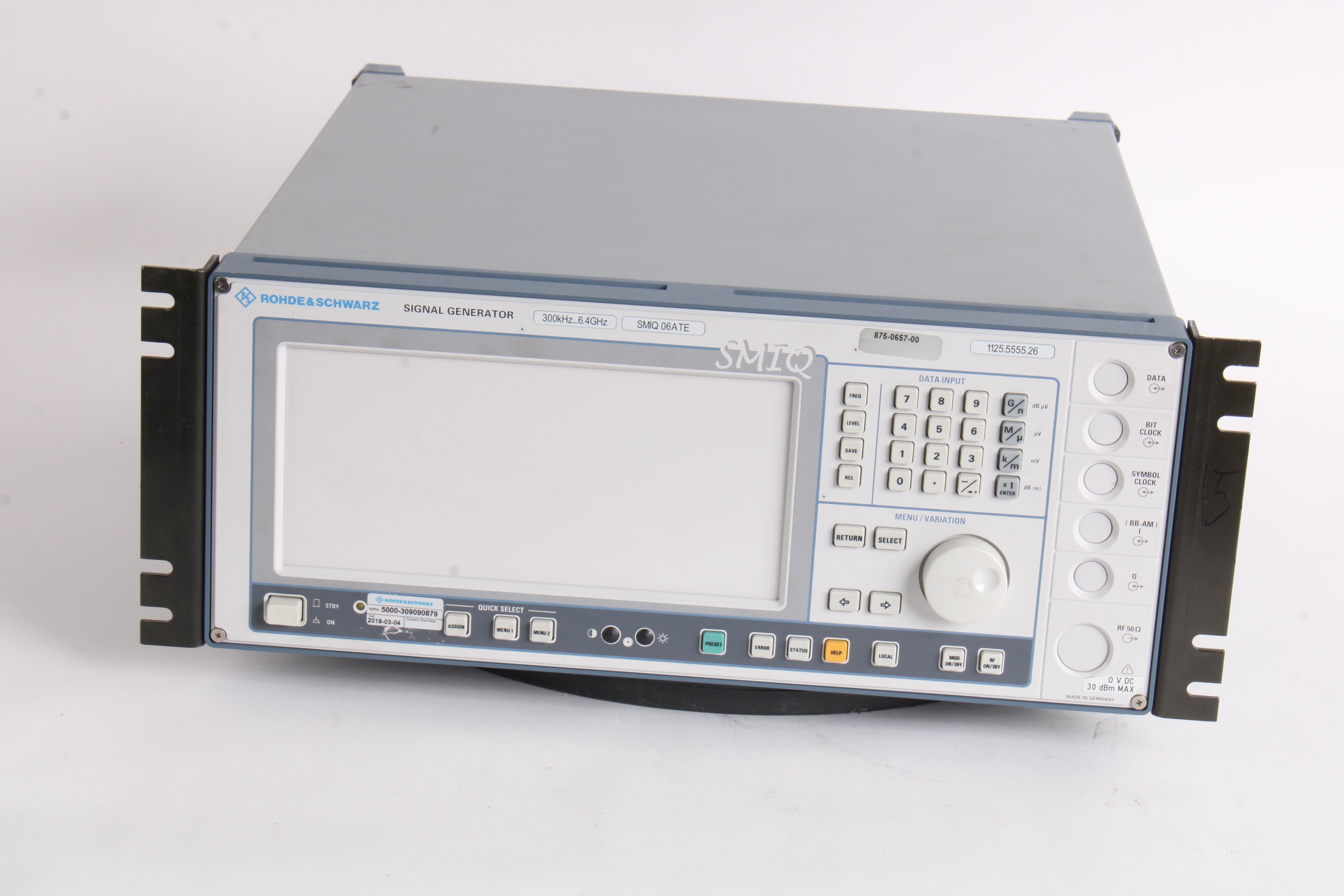 Rohde & Schwarz SMIQ 06ATE 300 kHz - 6.4 Ghz Signal Generator - AS IS ...