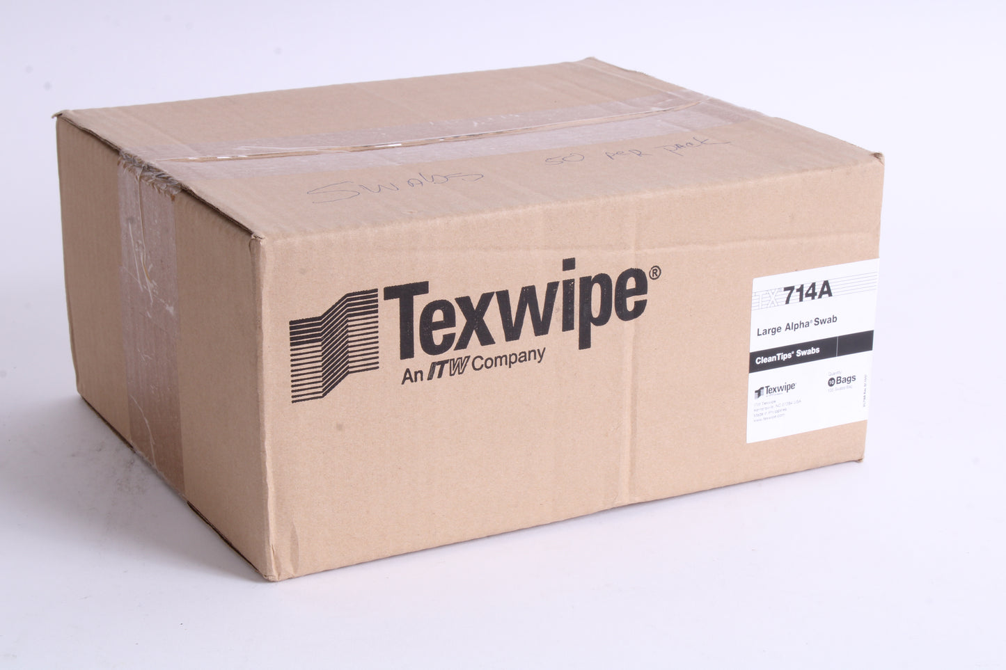 Texwipe TX714A Large Alpha Polyester Cleanroom Swab QTY: 10 Bag, 100 S ...