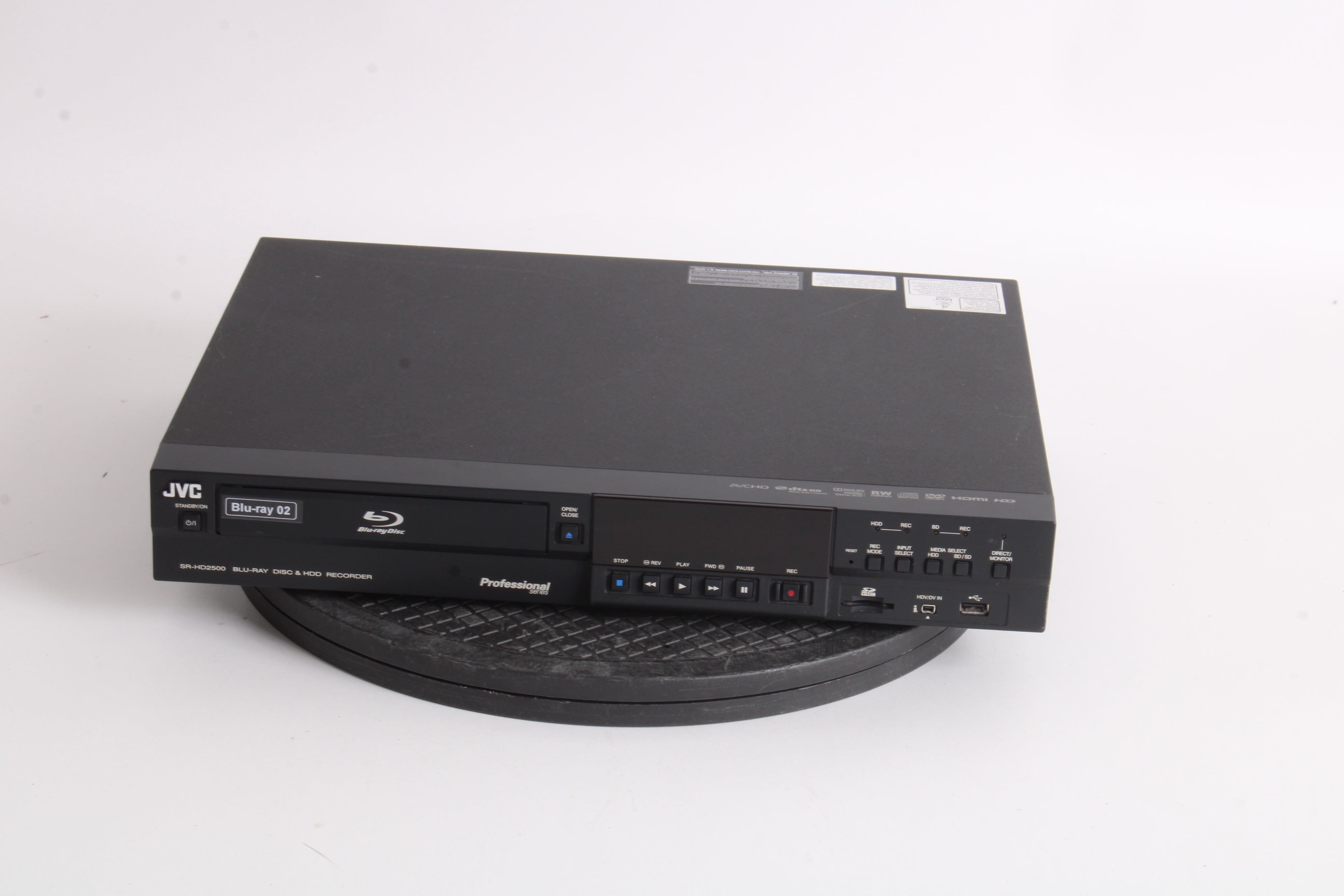 JVC SR-HD2500US Blu-Ray Disc Recorder - AS IS