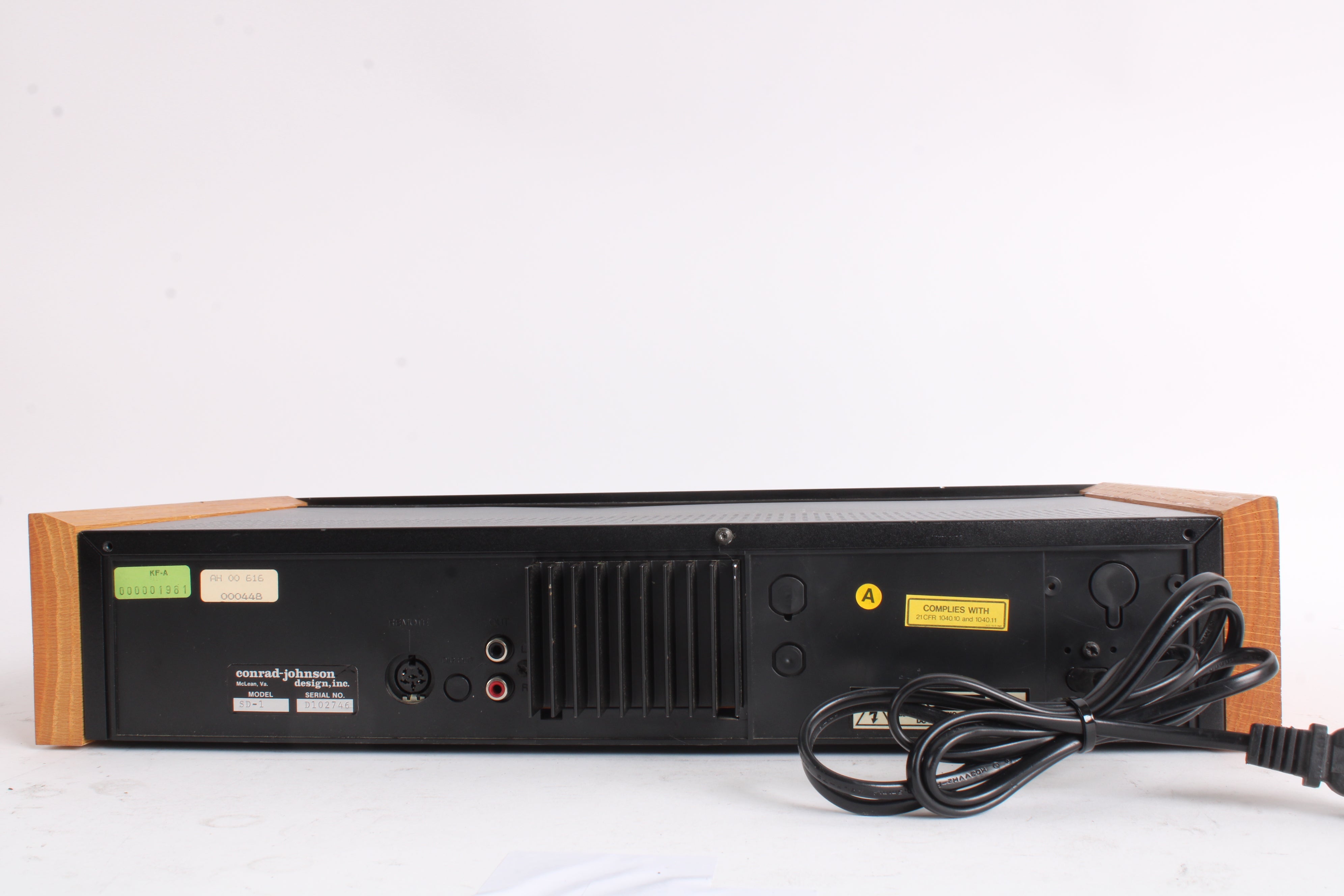 Conrad-Johnson Sonographe SD-1 Compact Disc Player - Fair Condition – NTC  Tech