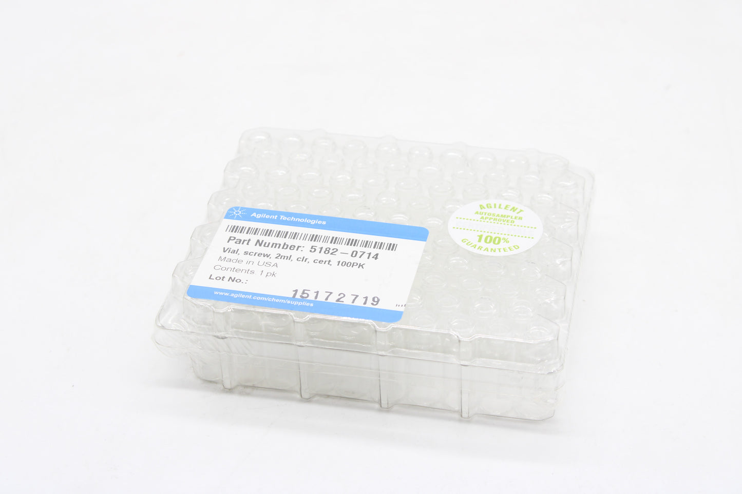 Agilent Technologies 5182-0714 Clear Screw Cap Vials 100/PK New! – NTC Tech