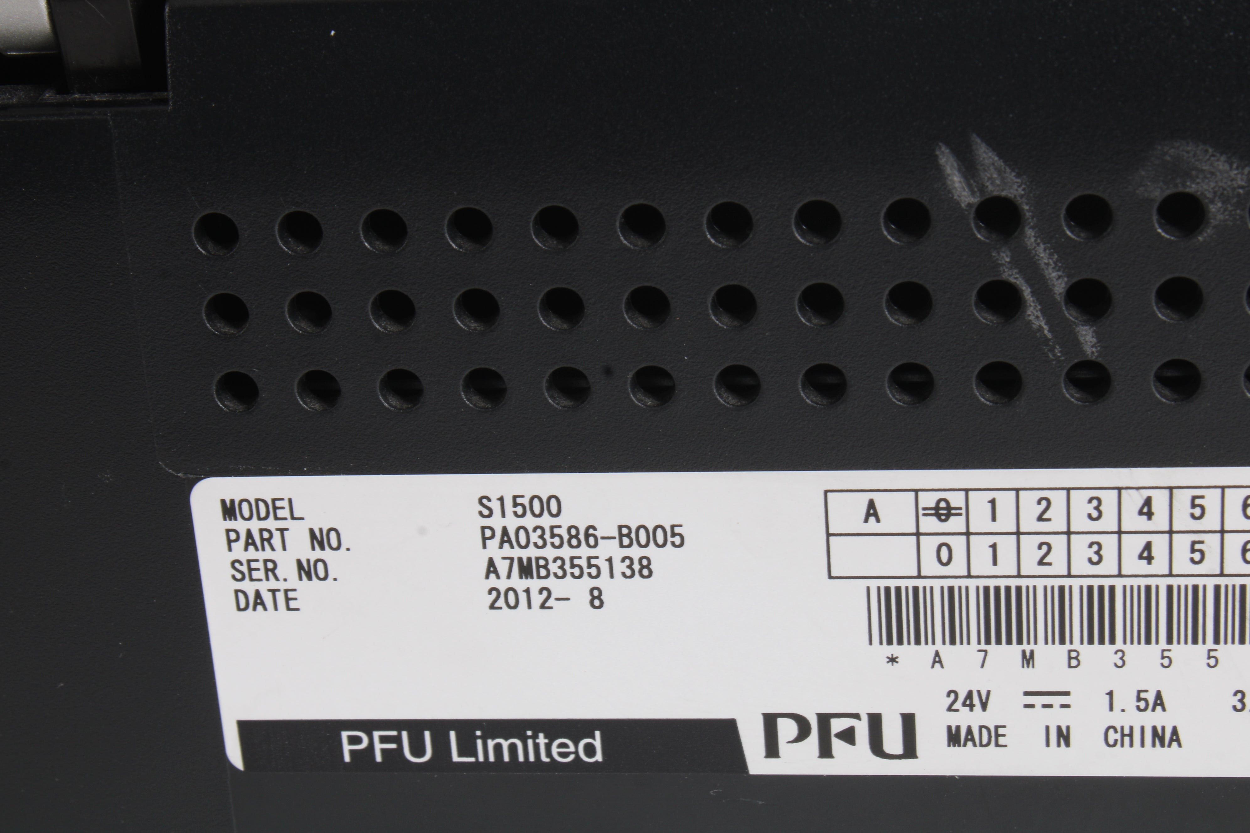 Fujitsu ScanSnap S1500 Document Scanner PA03586-B005 - Fair Condition