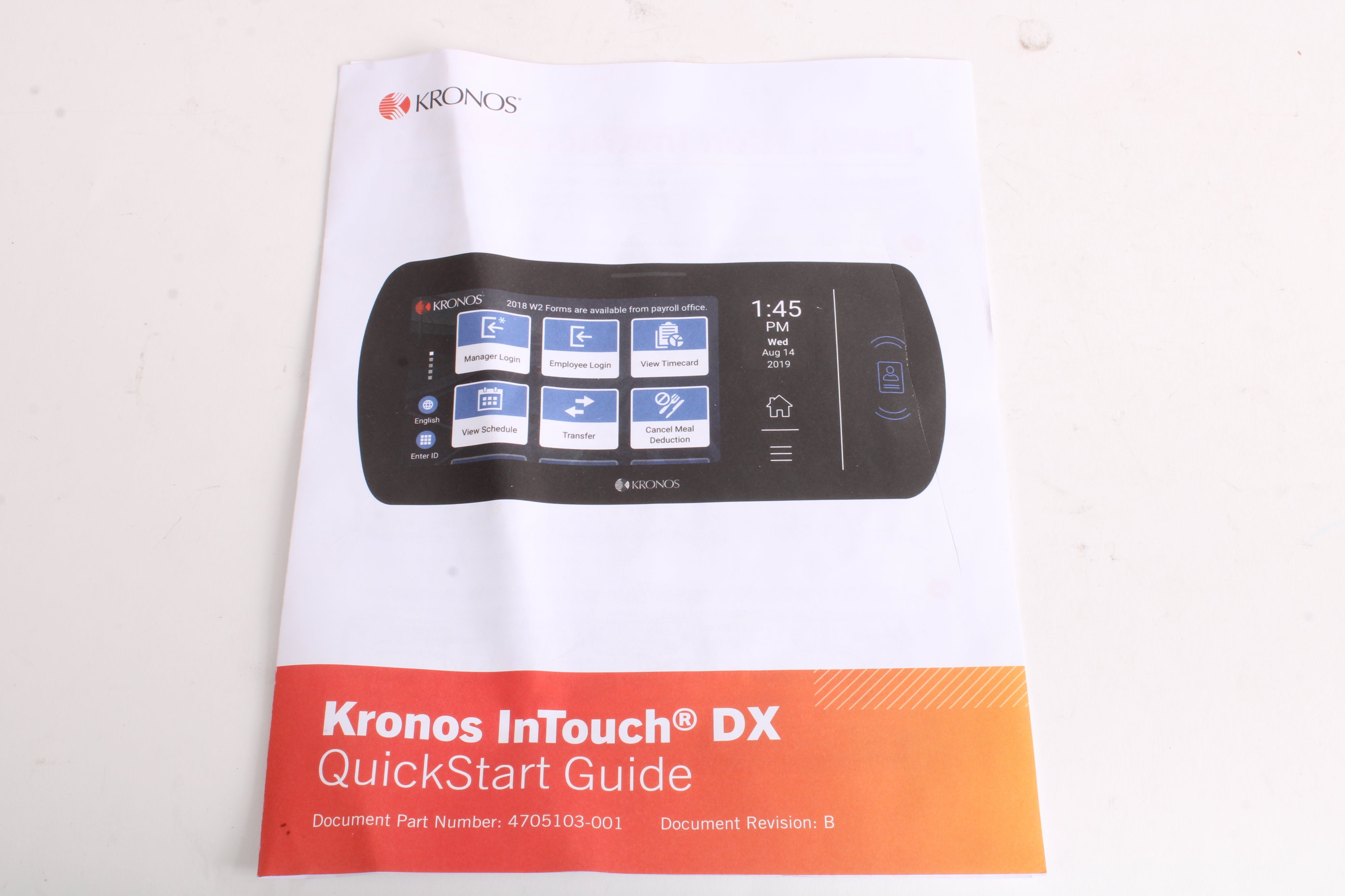 Kronos 8610000-003 InTouch DX with HID Proximity - Workforce Management  Terminal