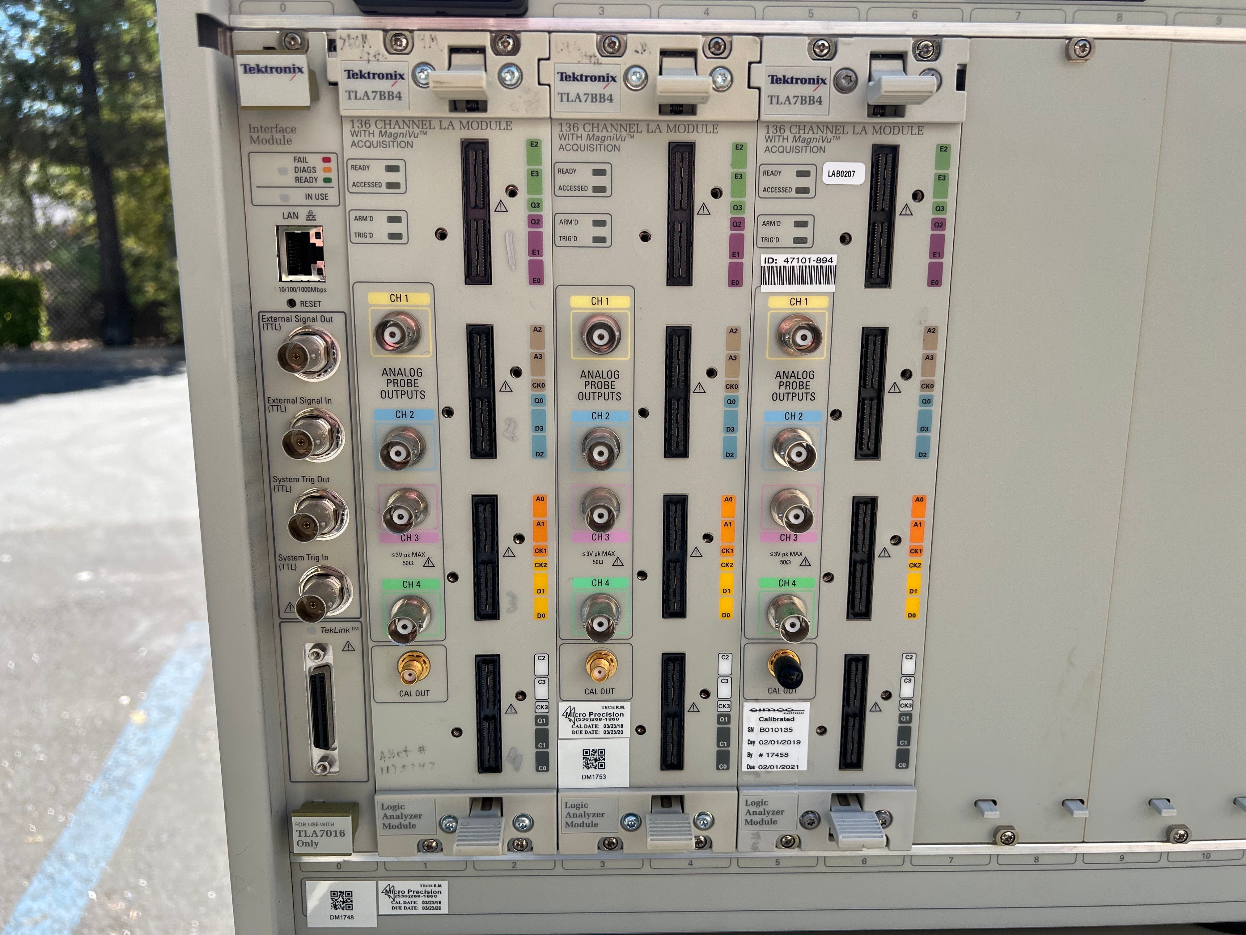 Tektronix TLA7016 Logic Analyzer - 3x TLA7BB4 Modules w/ PC +