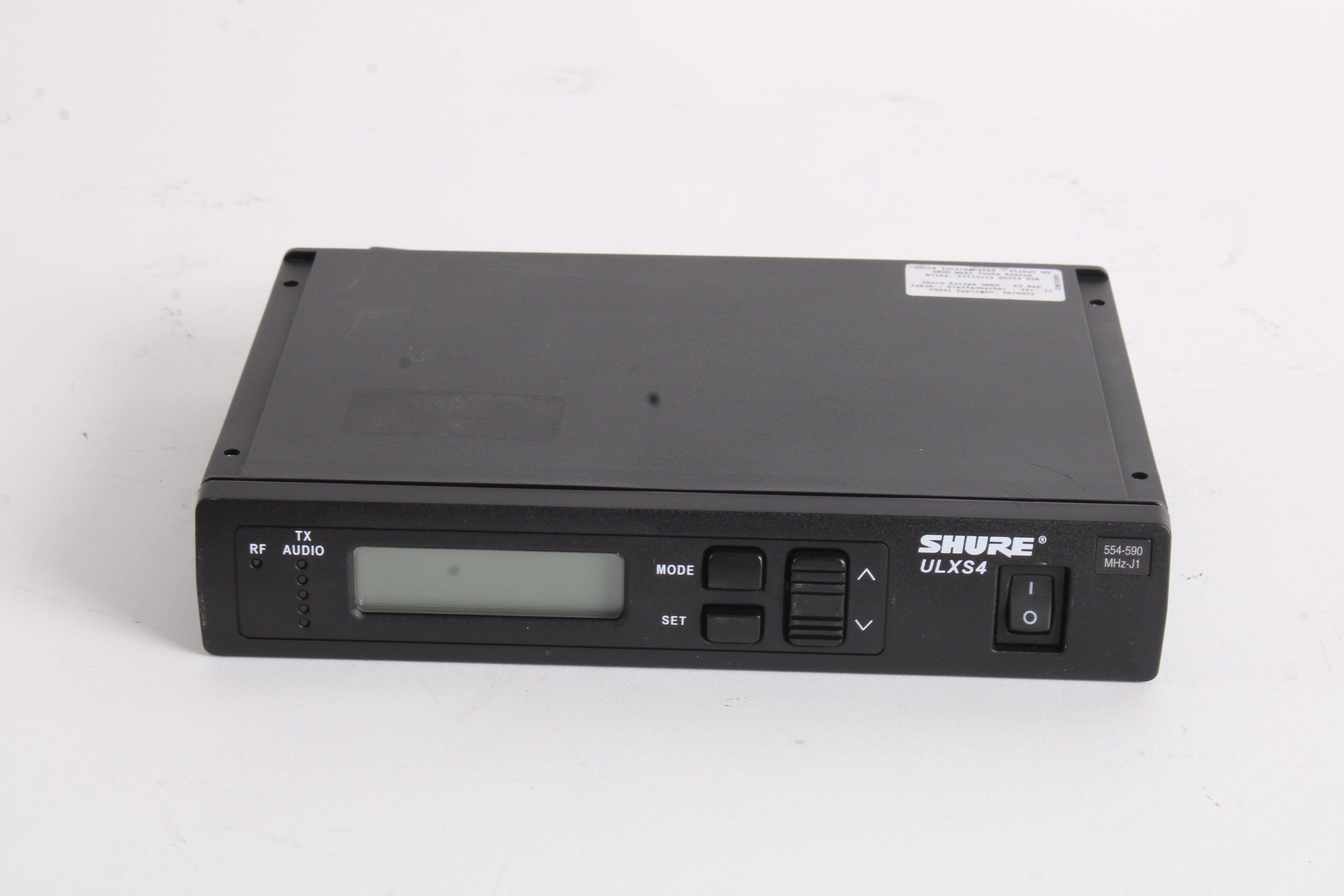 Shure Ulxs4 Wireless Microphone Receiver 554-590 Mhz J1 With Rack Ear 